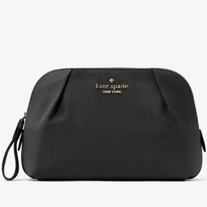 Kate Spade New York Chelsea Black Nylon Cosmetic Bag Makeup Case NWT 🤩